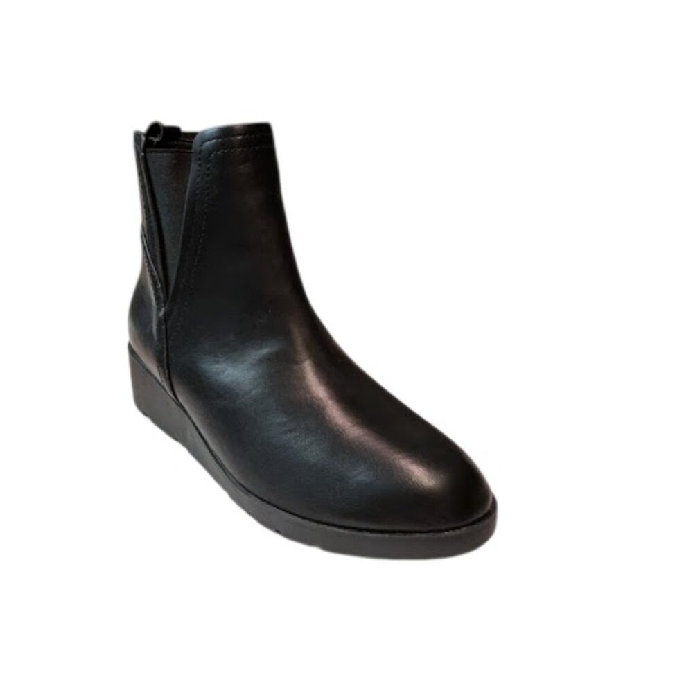 Taryn Rose Womens Saygee Black Wedge Heel Comfort Ankle Bootie Size 10 NWT NWOB
